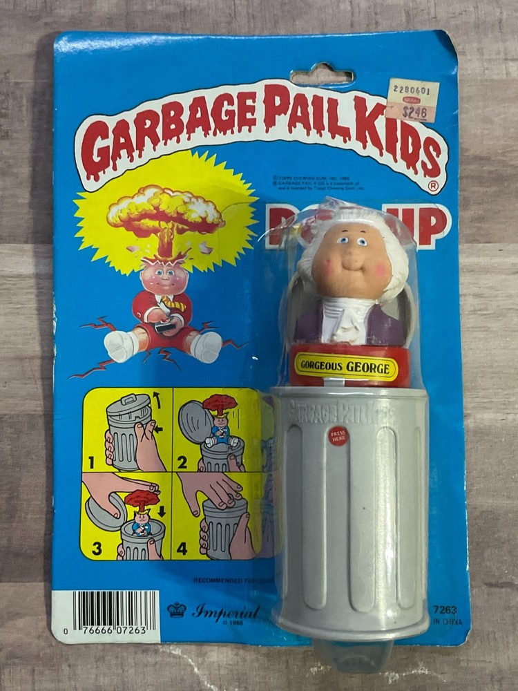 Garbage Pail Kids “GORGEOUS GEORGE” Pop-Up Imperial Toys 1986 SEALED G4