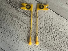 GI Joe/Cobra Footpeg Mounted Flag Set for ANY Vehicle 3D Printed w/ Sticker