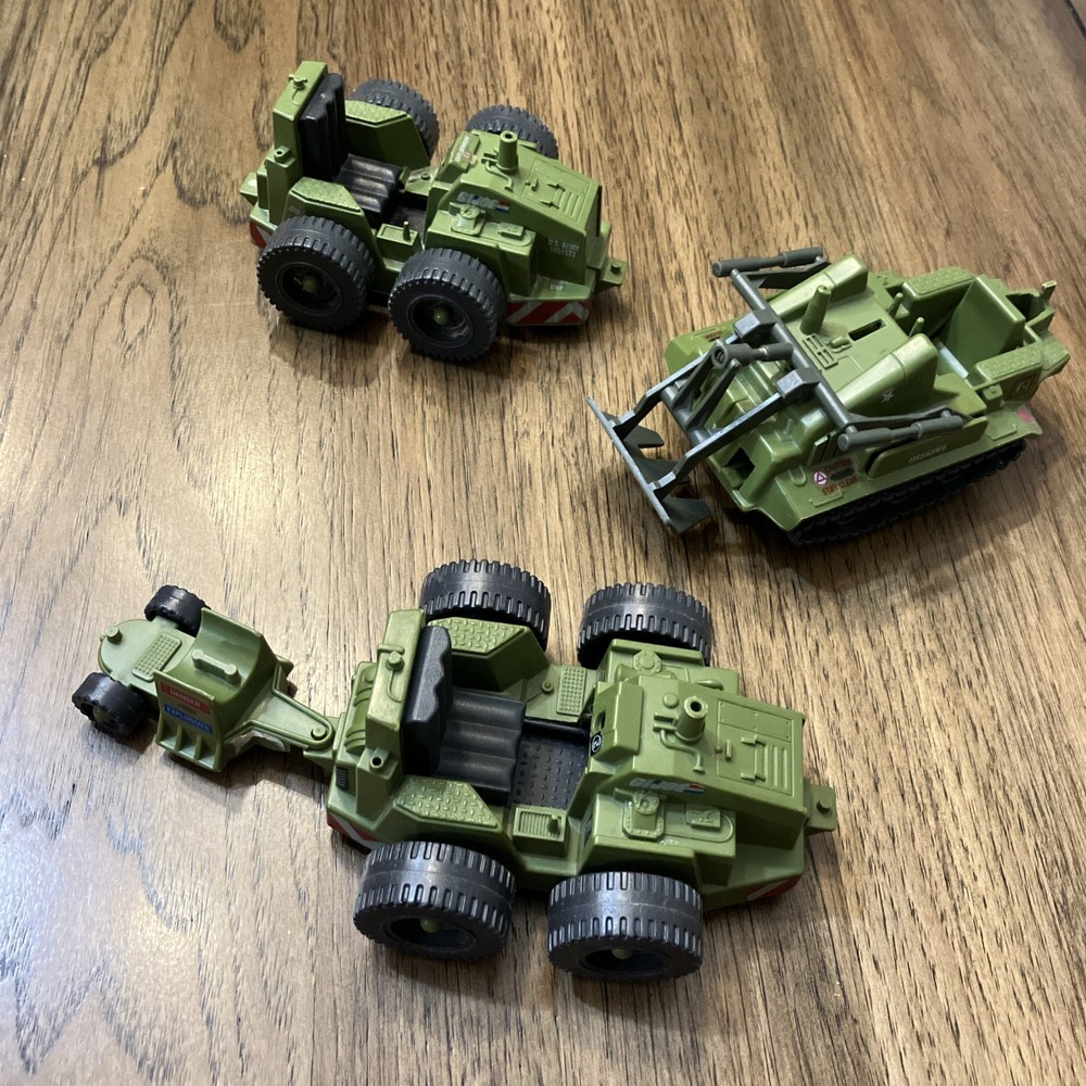 1985 GI Joe ARAH Action Figure Weapons Transport Vehicle x2 & Bomb Disposal