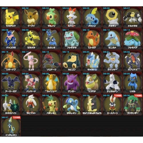 Pokemon Moncolle Series 2-Inch Takara Tomy Mini-Figure