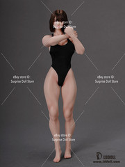 LDDOLL Chunli 1/6 Female Muscle Seamless 29cm Flexible Body Figure F 12″ OB Head