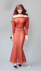 1/6 Female Ultra-thin Ice Silk Stretch Bodycon Skirt Fit 12″ PH Action Figure