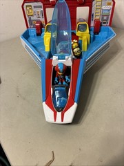 Paw Patrol Mighty Pups Super Paws Jet Command Center Plane & 14 Figures Tested