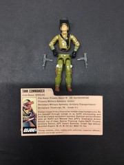 Vintage GI Joe Mobat Tank Vehicle 1982 Steeler Figure Complete w Manual, Card!