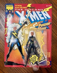 1991 Toy Biz Storm Power Glow Uncanny X-Men Marvel Figure w Special Edition Card