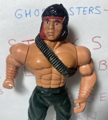 Vintage KO Bootleg John Rambo Action Figure With Belt Collectible E6 052G