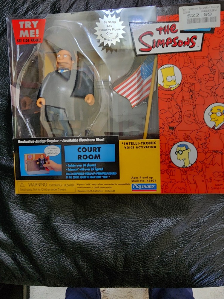 Playmates Toys Simpsons Interactive Environment Courtroom Removed From Box