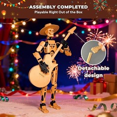 T13 Action Figure (Dummy 13 / Titan 13), Skullstrummer – 3D Printed Poseable …