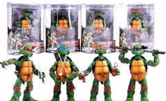 4 PCS NECA Teenage Mutant Ninja Turtles Color Headband Action Figures Model Toys