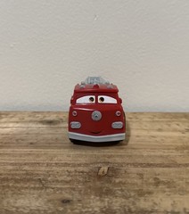 Mattel Disney Pixar Cars Fisher Price Wheelies Red Fire Truck Little People