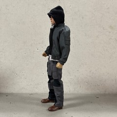 PB-MTR-SET: 1/12 Batman movie Bruce Wayne motorcycle outfit for 6″ Nota body