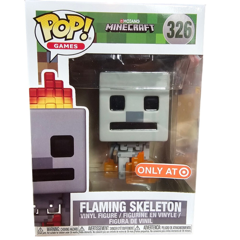 Funko Pop Games Minecraft Flaming Skeleton 326 Target Exclusive Vinyl Figure