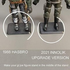 EBCO 50 Pieces Plastic Action Figure Stand Base for 3.75” GI Joe Figure Toy Excl