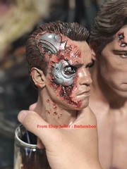 Customized The Terminator 1/3 Battle Damage Head Carving Model Collection Toys