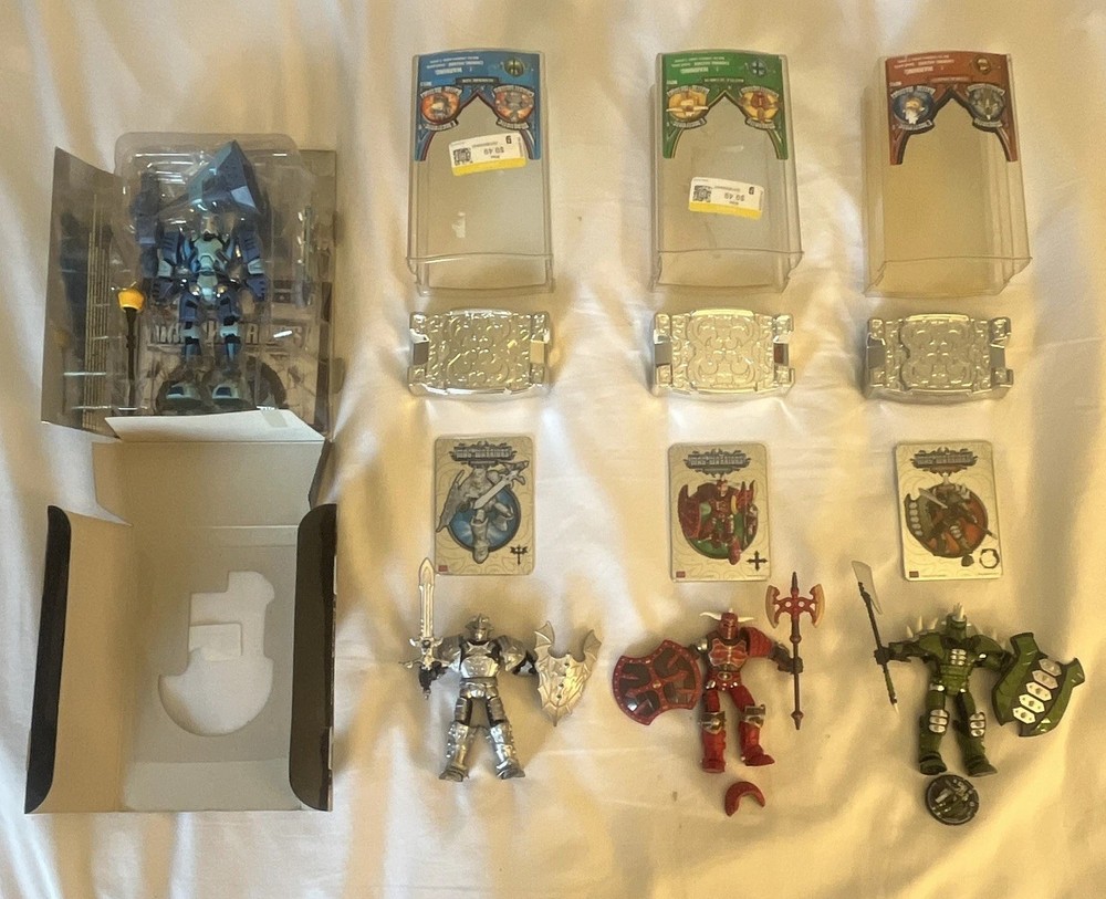 Mega Bloks Mag Warriors + Magnetix Botiksla Set w/ Figures Weapons Shields Cards