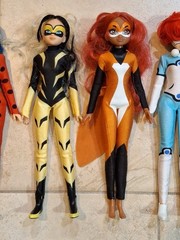 Miraculous Lady Bug Dolls Action Figures Lot 6 Cat Noir Queen Bee Bunnyx