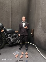MUFF 007 Agent Killer 1/12 Action Figures Suit Clothes Gray suit &Head Body