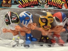 LUCHA LIBRE SET Luchadores Cabezones 3″ Action Figures Mexican Toys set