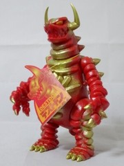 Monstock Toumart Destdon 10″ Vinyl Figure + Tag Red Gold Touma G1 Sofubi Kaiju