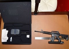 1:2 High Precision M4A1 Carbine Black Eject Metal Super Rare A+ Machine Gun Toy