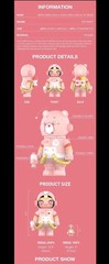 Mega Space Molly X Care Bears Love-A-Lot Bear 400% and 100% Set Brand New Sealed