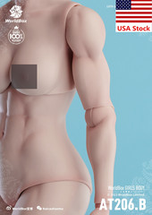 Worldbox AT206B 1/6 Female Pale Muscle Flexible Girl Body 12”Action Figure