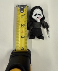 Ghostface Scream Mini Figurine w/ Knife Accessory Black White 3in articulating ￼