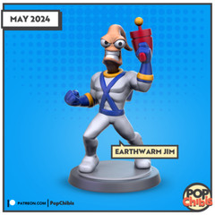 Earthworm Jim | POP | CHIBI | 60mm base | 1:20 | 3D print | Model Kit
