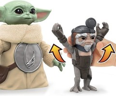 Star Wars Knuddelspaß Grogu, 16,5 cm große elektronische Action-Figur & Anzellan