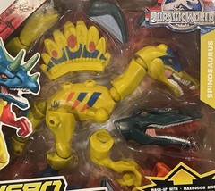 Jurassic World Hero Mashers Spinosaurus & Mosasaurus Figure Hasbro 2015 NEW NIB