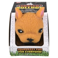 Squishy Stretchy Bulldog (2.5″ to 6.5″) Rubber Fidget Sensory Toy Filled Sand