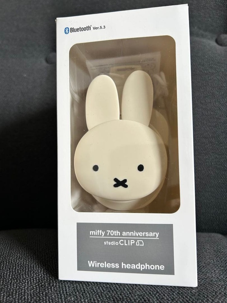 miffy 70th Anniversary Studio CLIP Wireless Headphones Bluetooth 5.3 New
