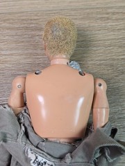 Vtg 1964 Hasbro G.I. Joe Astronaut TALKING Flocked Hair Scar Dog Tag WORKS READ