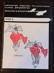 Transformers G1 Heroic Dinobot Grimlock Instruction Booklet