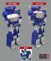 Side skirt Fills Shoulder Cannon Upgrade Kit For SS86 Soundwave by GOBetter 3D