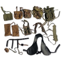 50 Pcs 1/6 Scale Camo Military Clothes, Pants & Bag Accessories for 12″ Action F