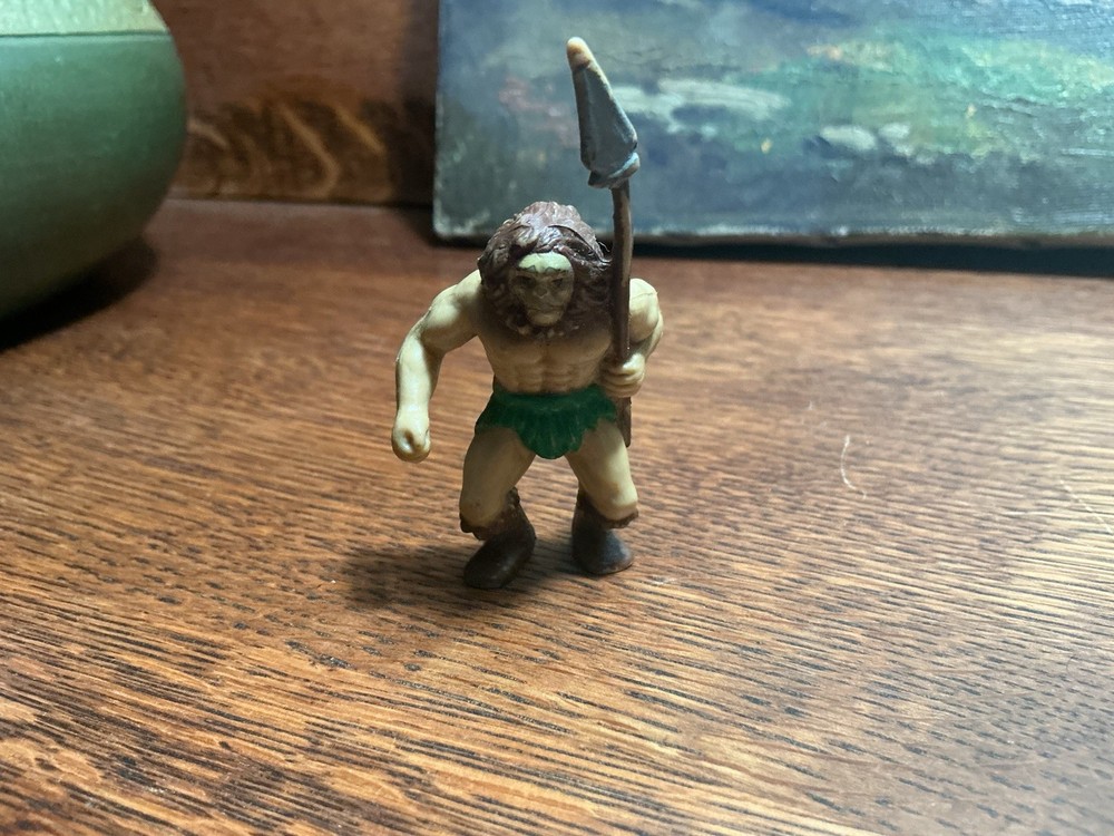 Caveman Warrior with Spear 1987 HG Toys Vintage PVC Figure 2.5″