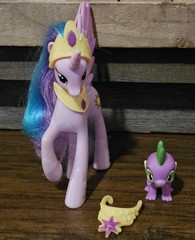 My Little Pony G4 MLP FIM Royal Castle Friends Spike Celestia Figure Set
