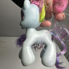 My Little Pony Set Of 4, 2 Little & 2 Large Years- 2003, 2005, 2008 Glitter MLP