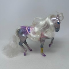 Kenner Fashion Fillies Chloe Horse Figure Silver Mare White Brushable Mane READ