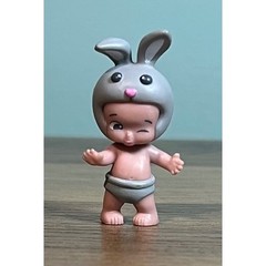 Sonny Angel Animal Series 1 Rabbit Winking Mini Figure Grey Bunny Kewpie Doll