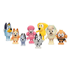 Bluey Neighborhood Friends 8 Pack, 2-2.5 Inch Articulated Figures, Toys for Kids