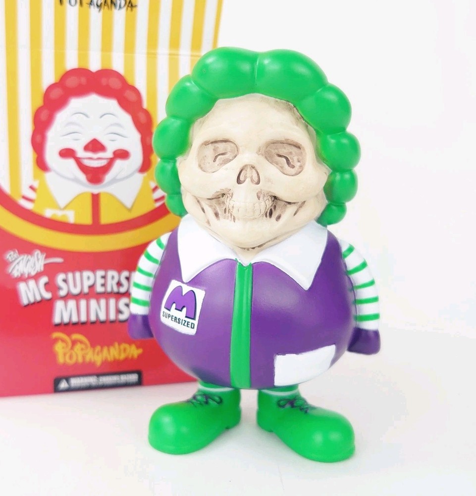 Ron English Popaganda X Secret Base Mc Supersized Skullhead Green 4″ Mindstyle