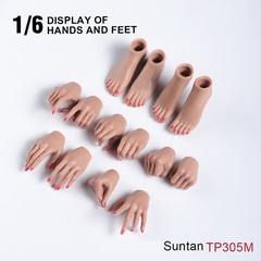 USA Makeup 1:6 Suntan Hands Foot Model Accessories For 12in Female PH TBL Figure
