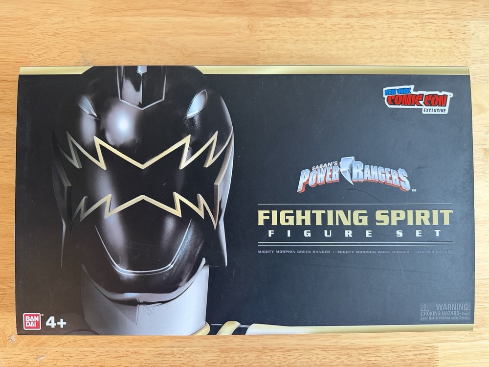 Power Rangers Fighting Spirit Set NYCC Exclusive Green/White/Red NIB