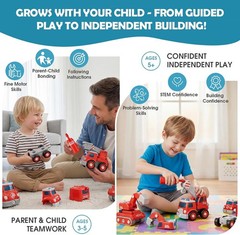 Transformers Toys for3 4 5 6 7 8 Year Old Boys, 5-in-1 Fire Truck Car Toys Take