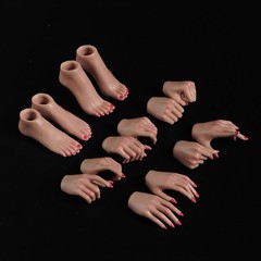 USA Makeup 1:6 Suntan Hands Foot Model Accessories For 12in Female PH TBL Figure
