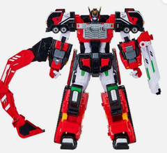 Metal Cardbot S FLAMENOVA Flame Nova Red Fire Truck Cars Transforming Robot