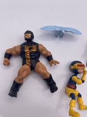 MARVEL UNIVERSE 3.75″ Xmen lot: Wolverine, Baby Cyclops, Colossus, and Puck 3.75