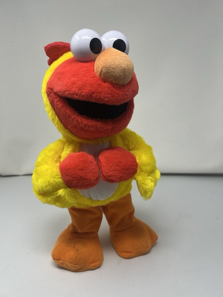 Sesame Street Just Play 13” Chicken Dance Elmo Dancing And Singing TESTED WORKS